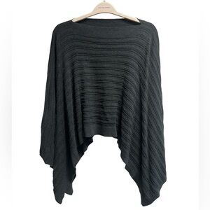 LULULEMON Forward Flow Poncho Heathered Grey Knit Asymmetrical Women's O/S